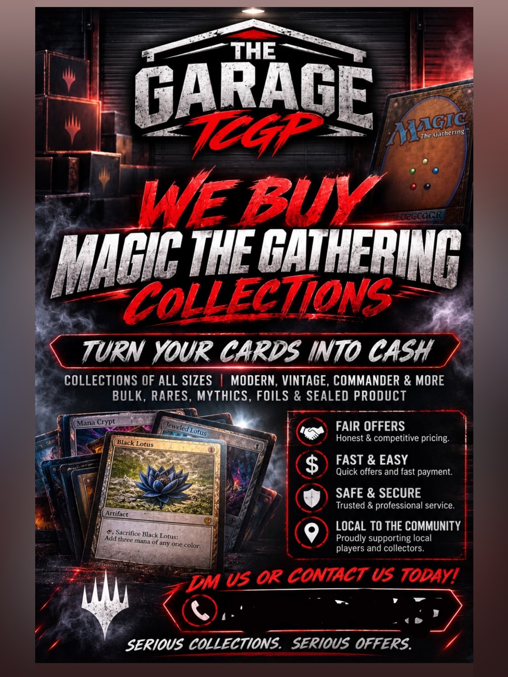 WE BUY MAGIC THE GATHERING COLLECTIONS!!